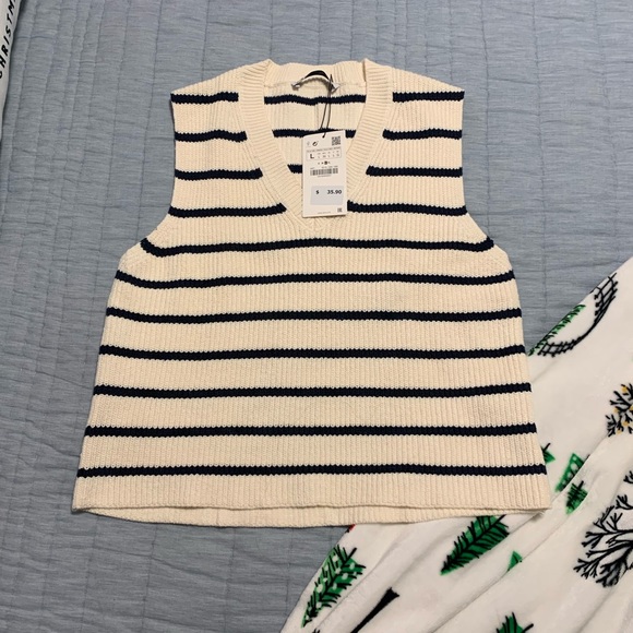 womens sweater vest zara